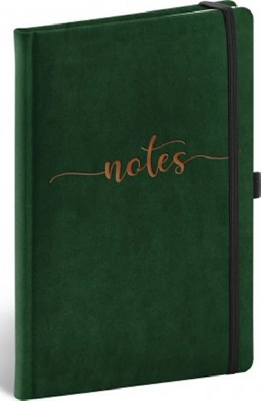 Notes - Samet Typo, linkovaný, 13 × 21 cm - neuveden
