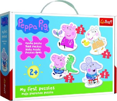 Baby puzzle Prasátko Peppa 4v1 (3,4,5,6 dílků) - neuveden