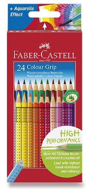 Faber - Castell Pastelky trojhranné Grip - rozmývatelné 24 ks - neuveden