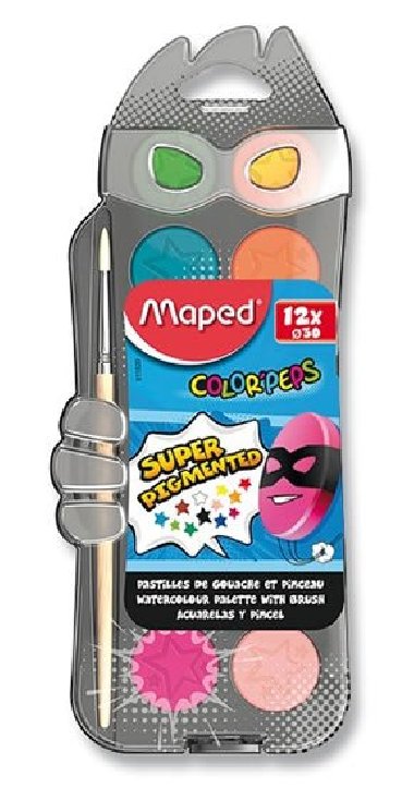 Maped - Vodové barvy Paint 30 mm - 12 barev - neuveden