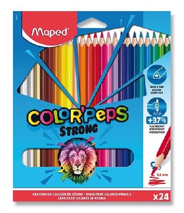 Maped - Bezdev pastelky ColorPeps Strong 24 ks - neuveden