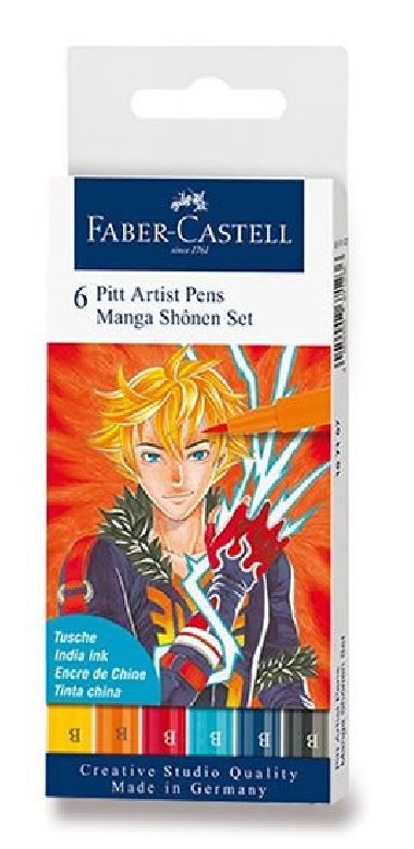 Faber - Castell Popisovač Pitt Artist Pen Manga Shonen 2 6 ks - neuveden