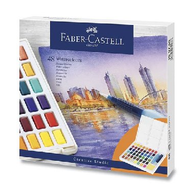 Faber - Castell Vodové barvy s paletou 48 ks - neuveden