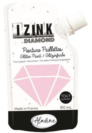 IZINK diamantová barva 80 ml / pastelová růžová - neuveden