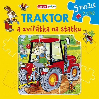 Traktor a zvtka na statku - Knkov puzzle - Pavlna amalkov