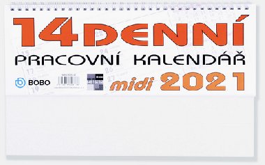 Pracovn Midi 14denn kalend - stoln kalend 2021 - Bobo Blok