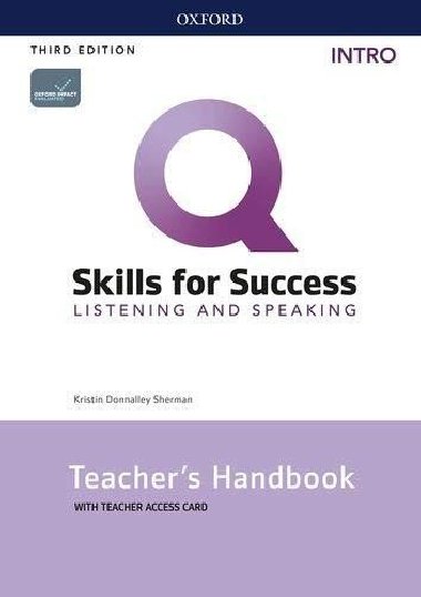 Q Skills for Success Intro Listening & Speaking Teachers Access Card, 3rd - Sherman Kristin Donnalley