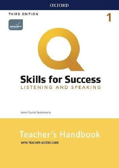 Q Skills for Success 1 Listening & Speaking Teachers Handbook with Teachers Access Card, 3rd - Currie Santamaria Jenny