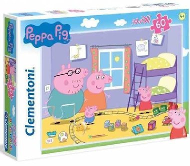 Clementoni Puzzle Maxi Prasátko Peppa / 60 dílků - neuveden
