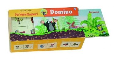 Domino Krtek - společenská hra 28 dílků v dřevěné krabičce - neuveden
