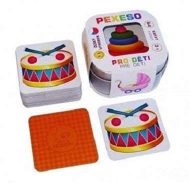 Pexeso Pro děti: 64 karet v plechové krabičce Hmaťák - neuveden