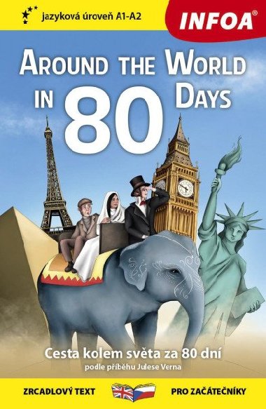 Cesta kolem svta za 80 dn / Around The World in 80 Days - Zrcadlov etba (A1-A2) - Jules Verne