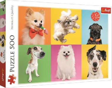 Puzzle: Šťastní psi 500 dílků - neuveden