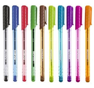 Kores Kulikov pero K1 Pen Super Slide 1 mm - sada 10 barev(modr, ern, erven, zelen, tyrkysov, svtle zelen, fialov, rov, oranov, hnd) - neuveden