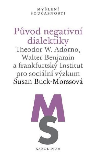 Původ negativní dialektiky Theodor W. Adorno, Walter Benjamin a frankfurtský Institut pro sociální výzkum - Buck-Morssová Susan