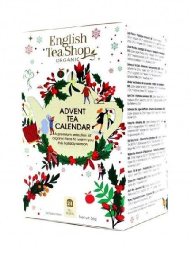 English Tea Shop Adventní kalendář bio čajů, bílý 36 g, 24 ks - neuveden