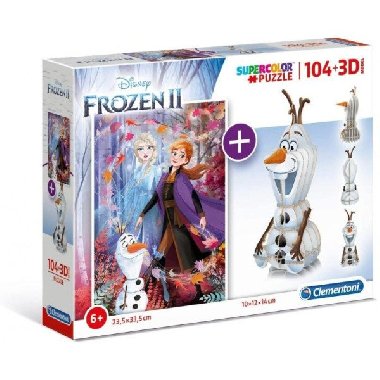 Clementoni Puzzle Ledové králství / 104 dílků + 3D - neuveden