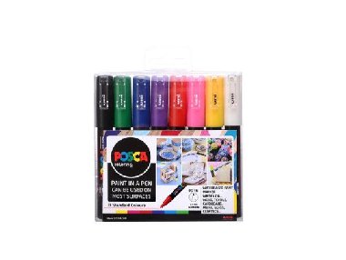 POSCA Sada akrylových popisovačů - mix barev 8 ks - neuveden