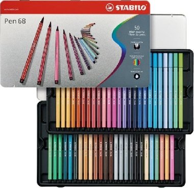STABILO Fix Pen 68, sada 50 ks v kovovém pouzdru - neuveden