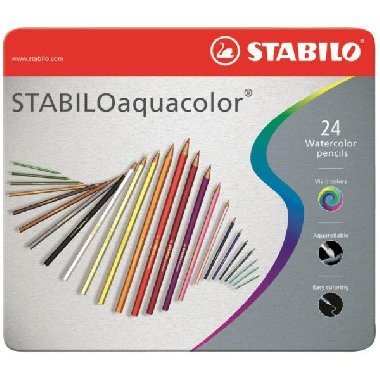 Pastelky STABILO aquacolor, sada 24 ks v kovovém pouzdru - neuveden