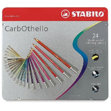 Pastely STABILO CarbOthello, sada 24 ks v kovovm pouzdru - neuveden
