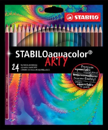 Pastelky STABILO aquacolor, sada 24 ks v kartonovém pouzdru"ARTY" - neuveden