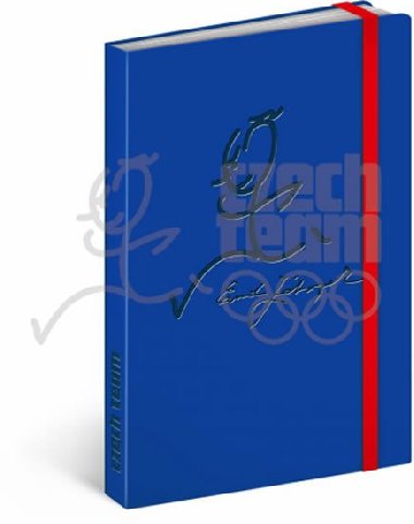 Notes esk olympijsk tm, modr, linkovan, 13 x 21 cm - 