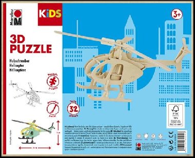 Marabu KiDS 3D Puzzle - Helicopter - neuveden