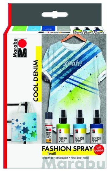 Marabu Sada barev na textil ve spreji - Cool Denim - neuveden