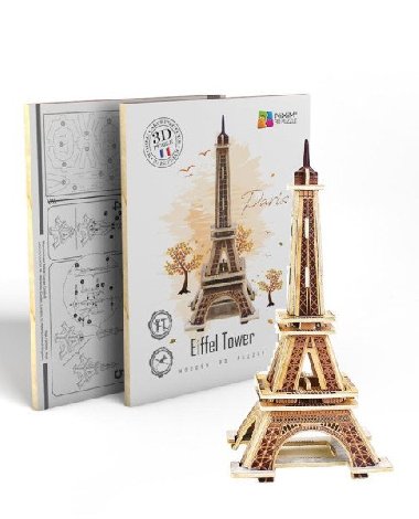NiXiM Dřevěné 3D puzzle - Eiffelova věž - neuveden