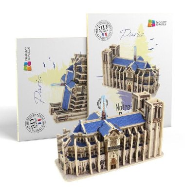 NiXiM Dřevěné 3D puzzle - Katedrála Notre Dame - neuveden