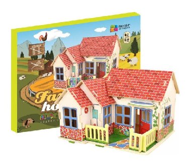 NiXiM Dřevěné 3D puzzle - Dům na farmě - neuveden