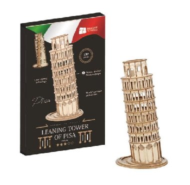 NiXiM Dřevěné 3D puzzle - Šikmá věž v Pise - neuveden