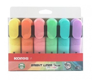 Kores Bright liner plus - pastel 6 barev - neuveden