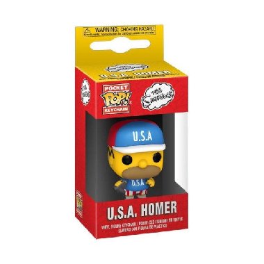 Funko POP Keychains: Simpsons - USA Homer (klenka) - neuveden