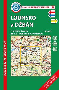 Lounsko a Džbán - mapa KČT 1:50 000 číslo 8 - 5. vydání 2018 - Klub Českých Turistů