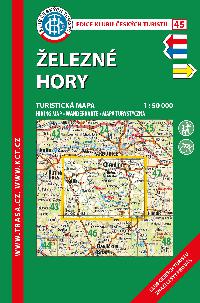 Železné hory - mapa KČT 1:50 000 číslo 45 - 8. vydání 2019 - Klub Českých Turistů
