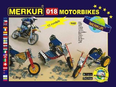 Merkur 018 Motocykly 182 dílů, 10 modelů - Merkur