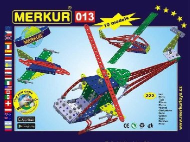 Merkur 013 Vrtulník 222 dílů, 10 modelů - Merkur