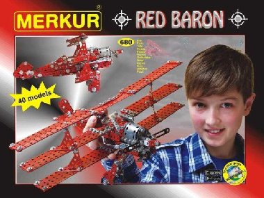 Merkur Red Baron 680 dílů, 40 modelů - Merkur