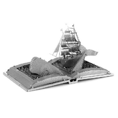 Metal Earth 3D kovov model Moby Dick Book Sculpture - neuveden
