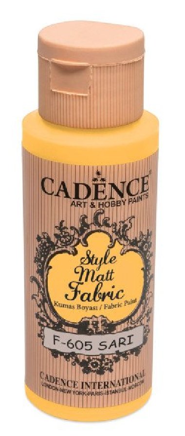 Cadence Klasick textiln barva Style Matt Fabric 50 ml - tmav lut - neuveden