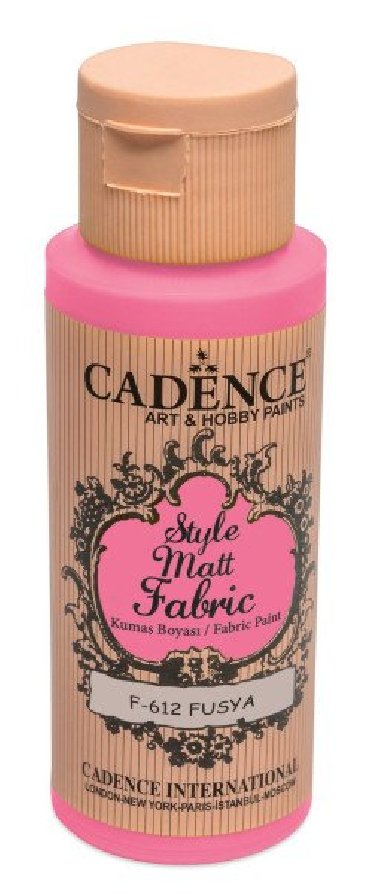 Cadence Klasick textiln barva Style Matt Fabric 50 ml - fuchsiov - neuveden