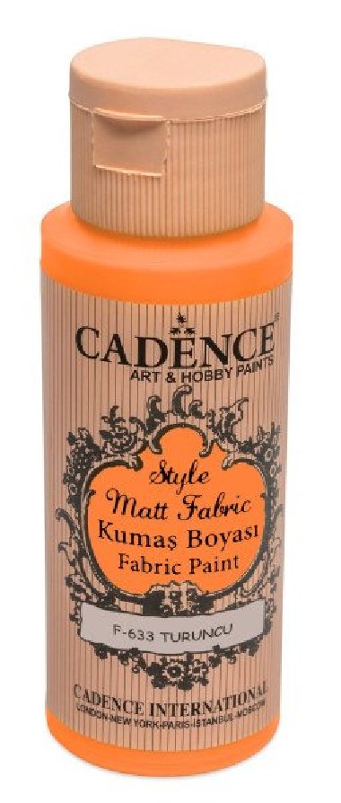 Cadence Klasick textiln barva Style Matt Fabric 50 ml - oranov - neuveden
