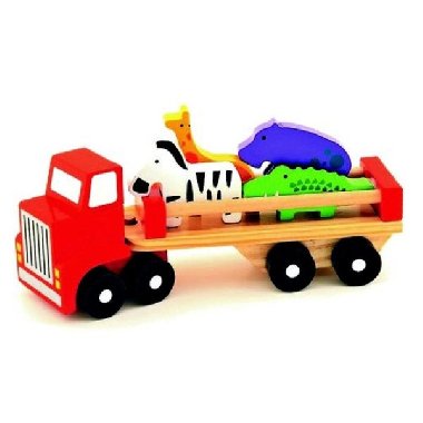 Dřevěné nákladní auto se zvířátky - Safari - neuveden