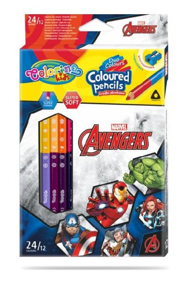 Colorino Marvel Avengers - oboustrann pastelky trojhrann 24 barev - neuveden