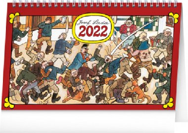 Kalend 2022 stoln: Josef Lada - Na vsi, 23,1  14,5 cm - Josef Lada