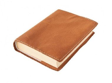 Kožený obal na knihu KLASIK M 22,7 x 36,3 cm - kůže ořechová - neuveden