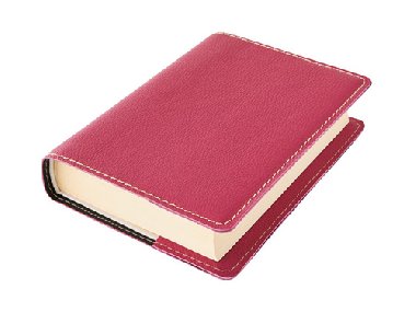 Kožený obal na knihu KLASIK XL 25,5 x 39,8 cm - kůže růžová - neuveden