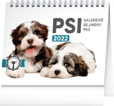 Kalend 2022 stoln: Psi - se jmny ps, 16,5  13 cm - Presco
